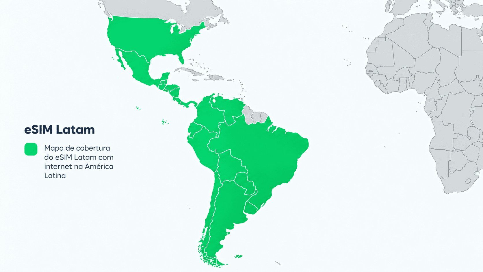 Mapa de cobertura da América Latina
